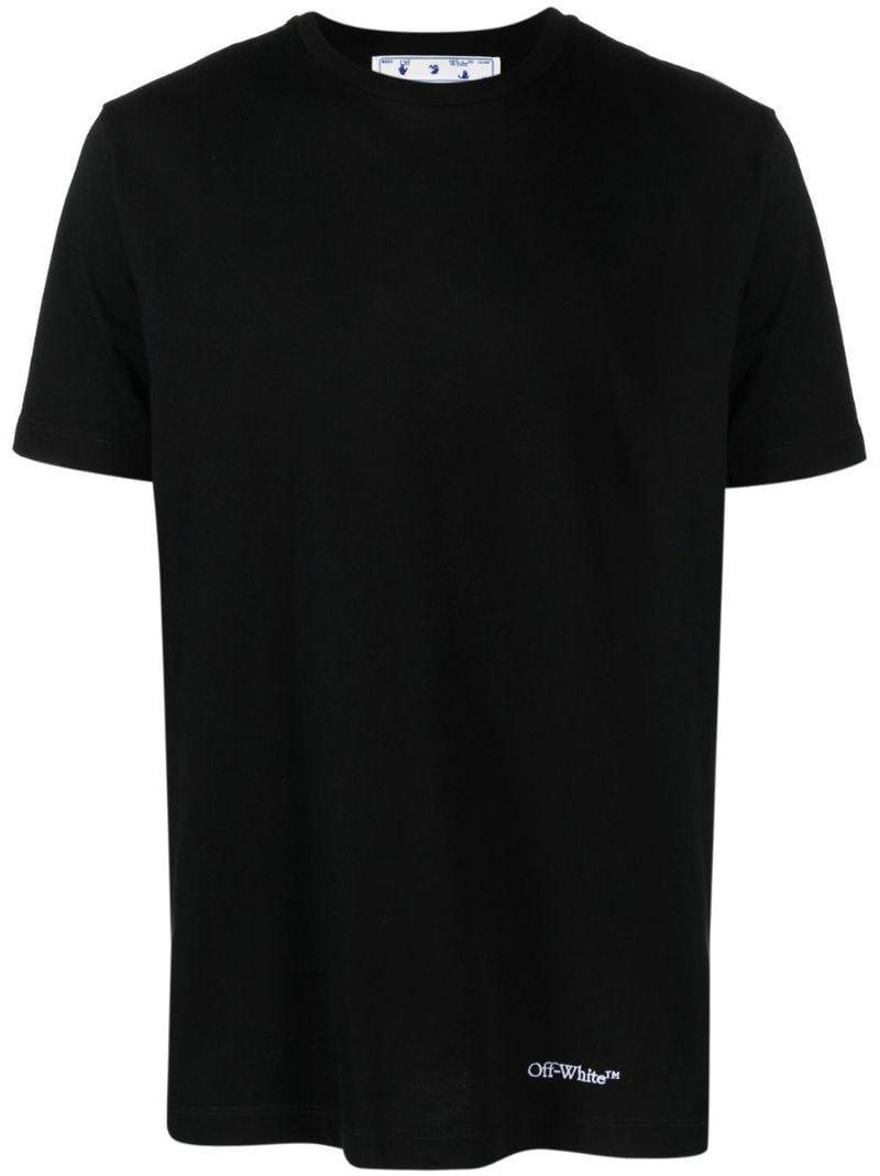 Black Scribble Diag Cotton T-shirt