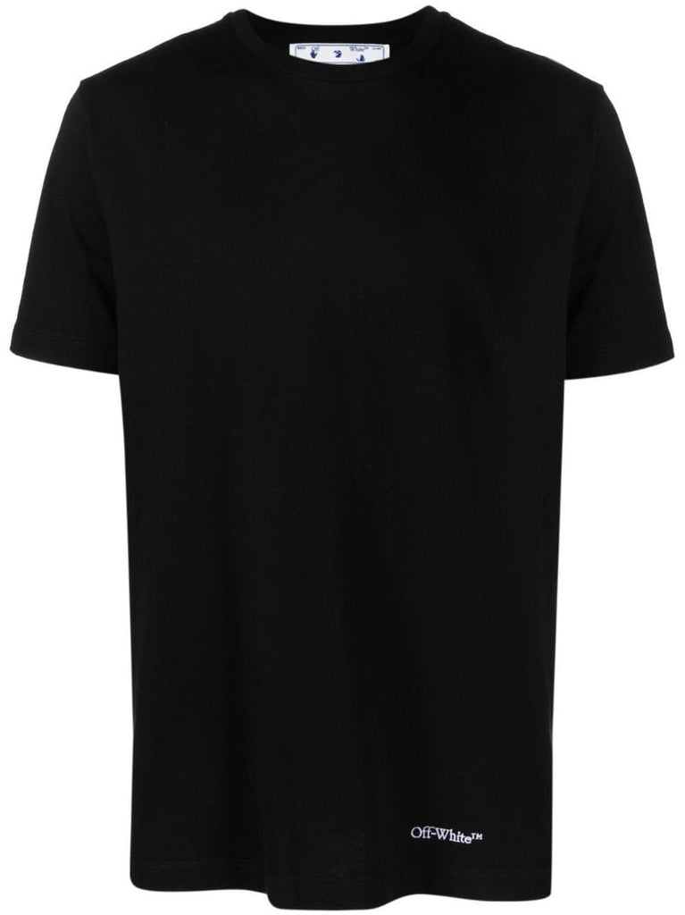 Black Scribble Diag Cotton T-shirt