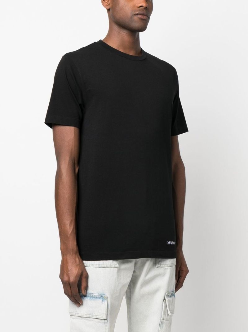 Black Scribble Diag Cotton T-shirt