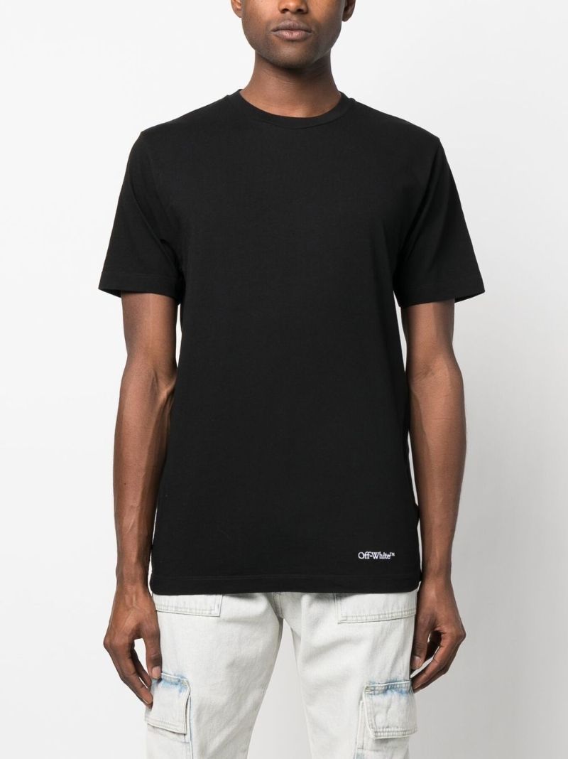 Black Scribble Diag Cotton T-shirt