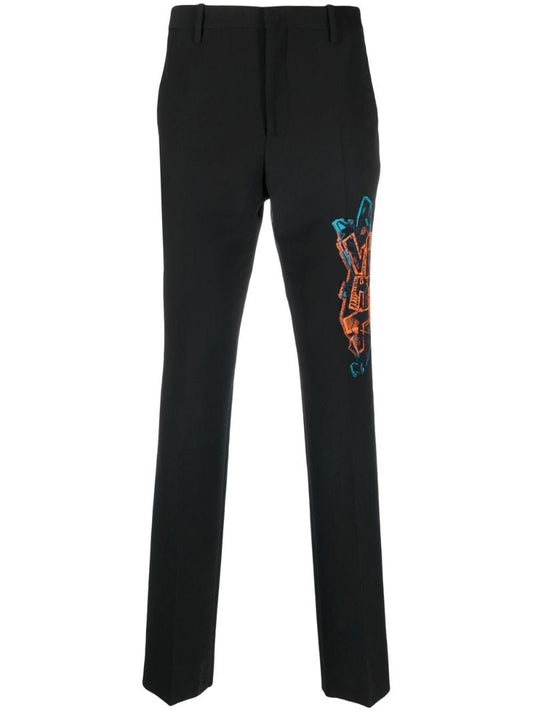 Black Graf Coupe' Slim-leg Trousers