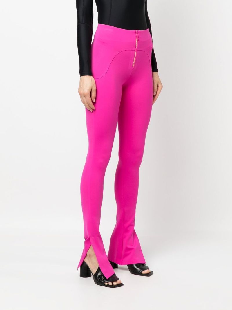 Pink Split-hem Leggings