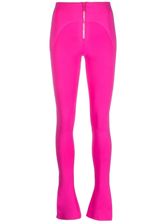 Pink Split-hem Leggings