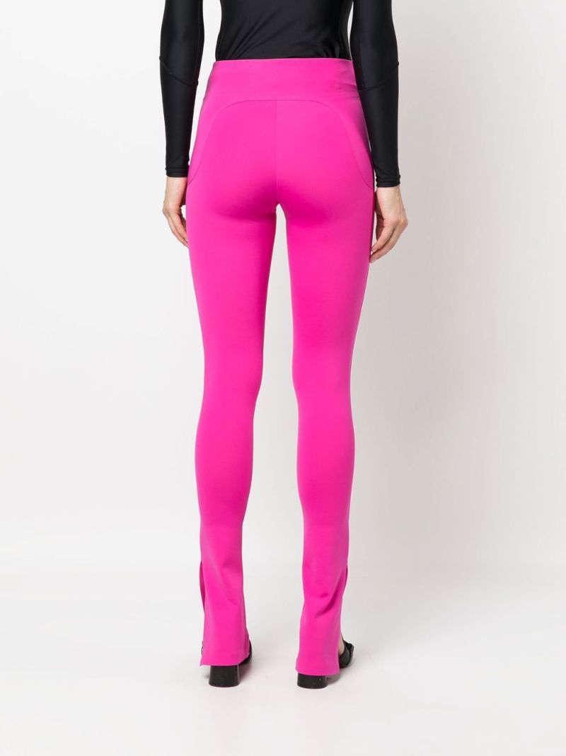 Pink Split-hem Leggings
