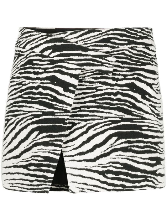 Black Clow Zebra Print Mini Skirt