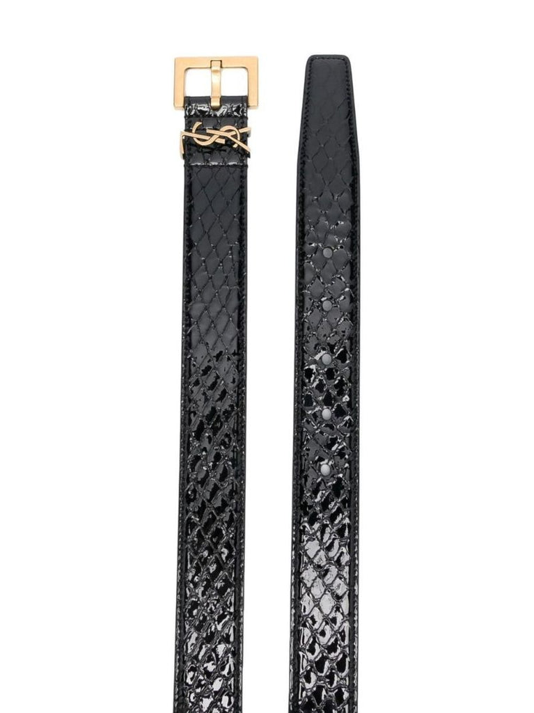 Black Cassandre Leather Belt