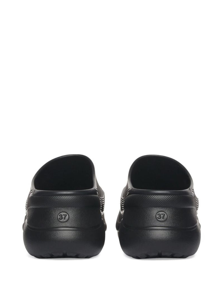 X Crocs Black Platform Mules