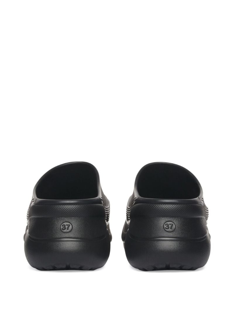 X Crocs Black Platform Mules