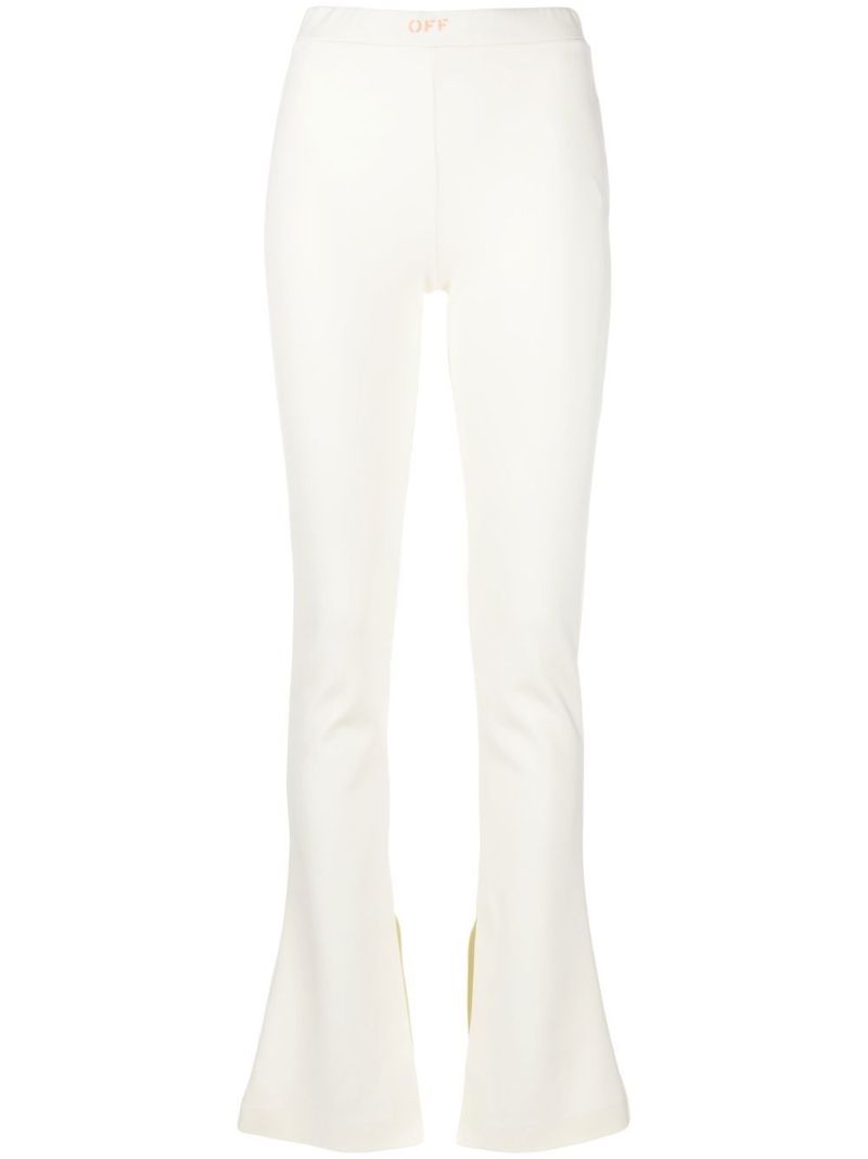 White Sleek Split Leggings
