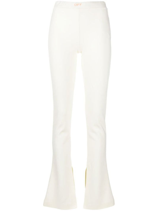 White Sleek Split Leggings