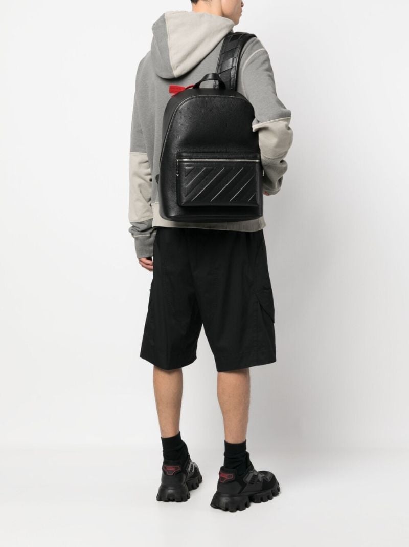 Black Binder Leather Backpack