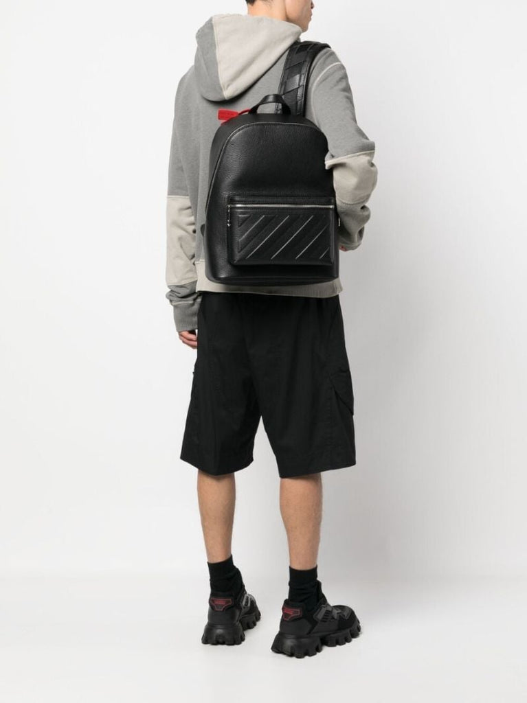 Black Binder Leather Backpack
