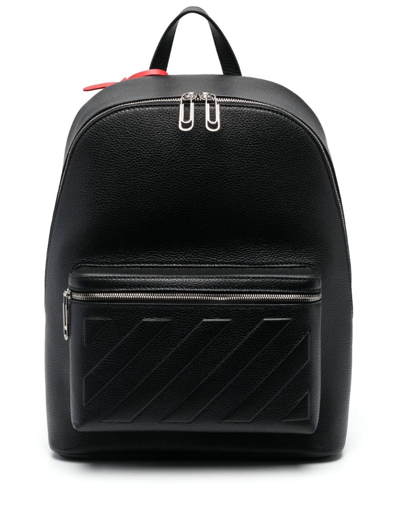 Black Binder Leather Backpack