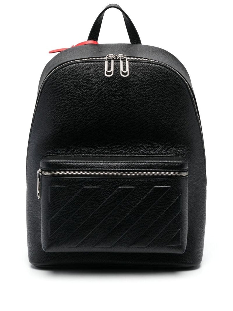 Black Binder Leather Backpack