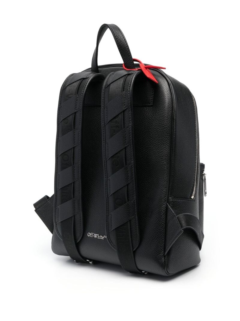 Black Binder Leather Backpack