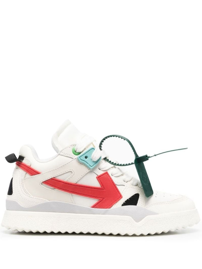 White Sponge Mid Leather Sneakers