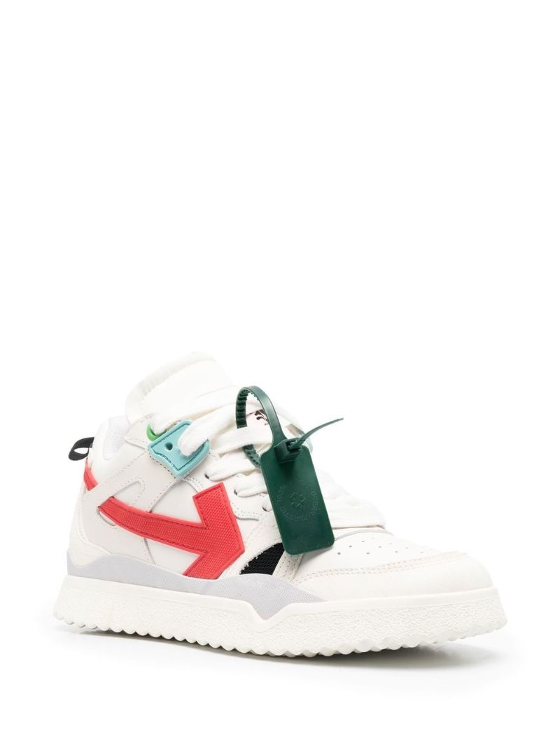 White Sponge Mid Leather Sneakers