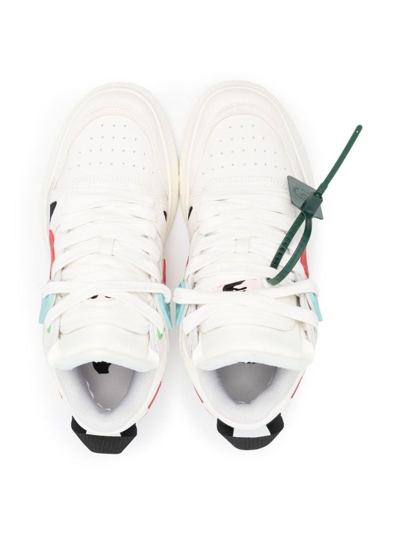 White Sponge Mid Leather Sneakers