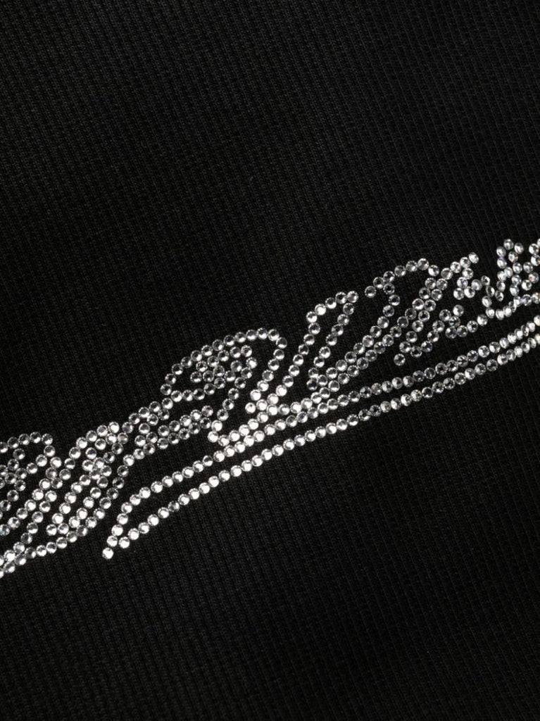 Black Bling Baseball Rowing Midi Dress