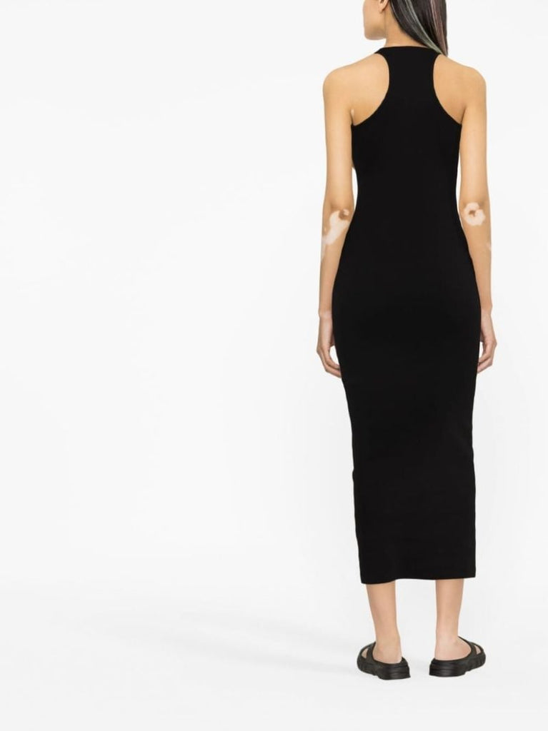 Black Bling Baseball Rowing Midi Dress