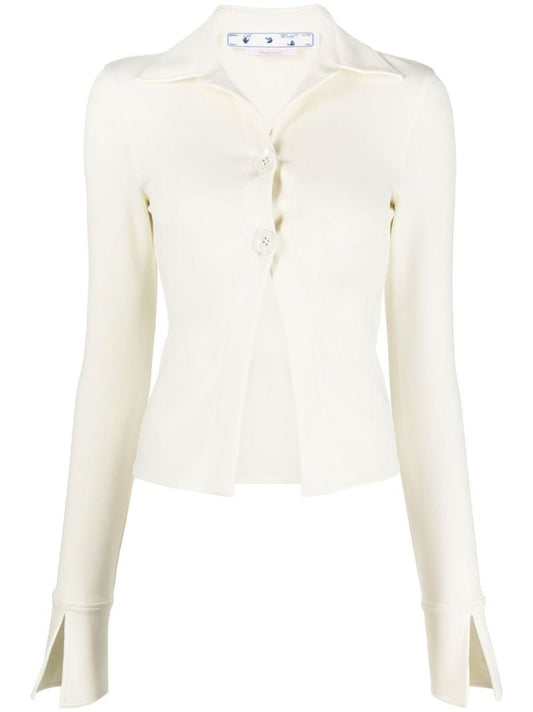 White Sleek Long Sleeve Shirt