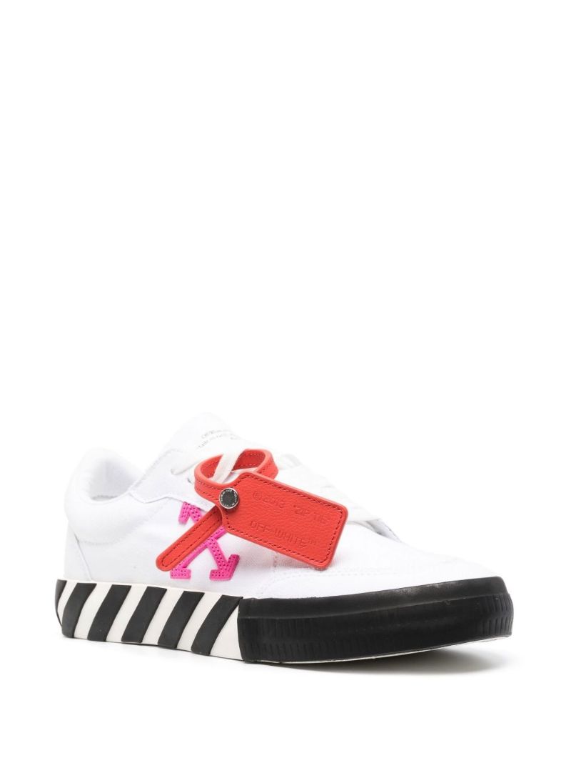 White Vulcanized Low-top Sneakers