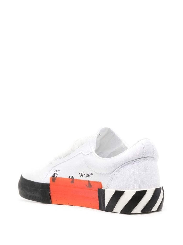 White Vulcanized Low-top Sneakers