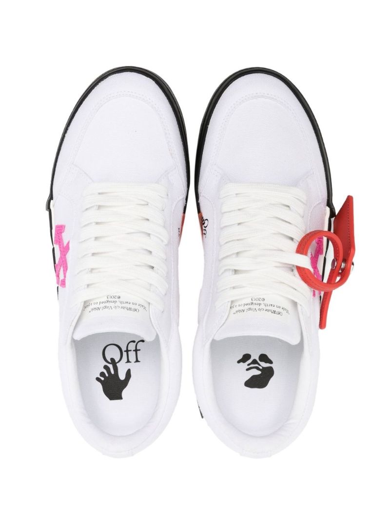 White Vulcanized Low-top Sneakers