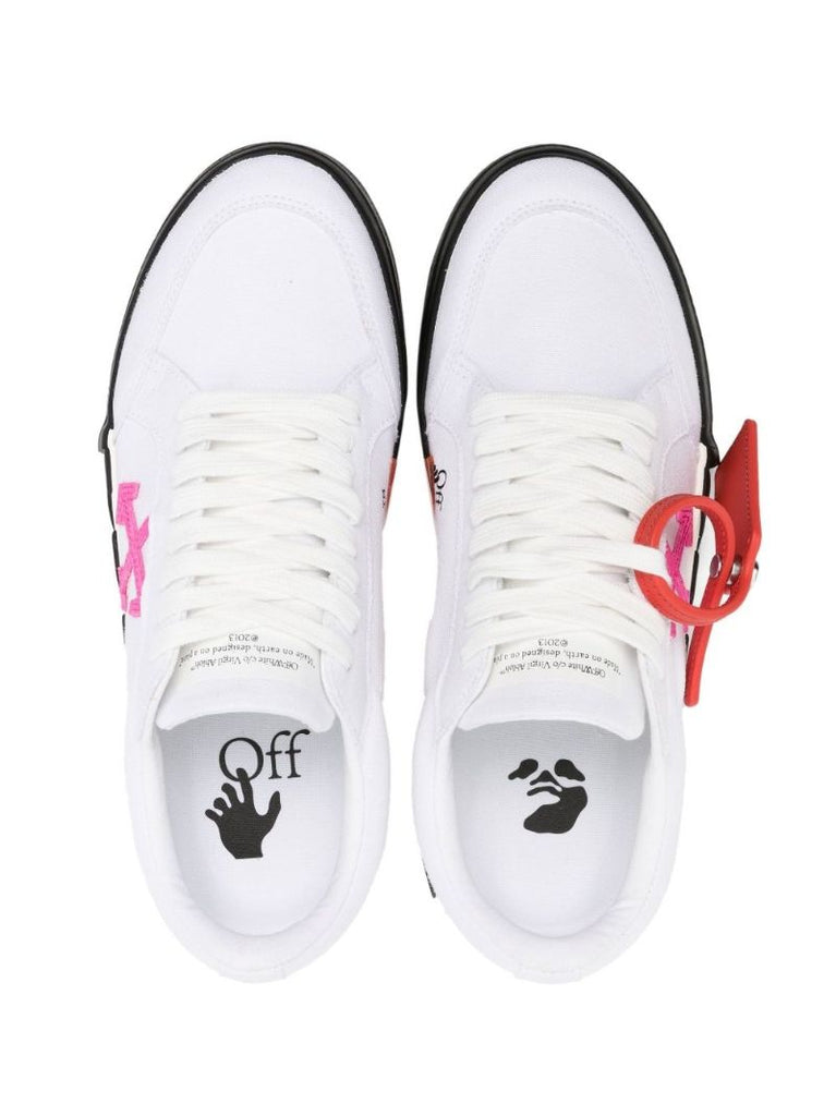 White Vulcanized Low-top Sneakers