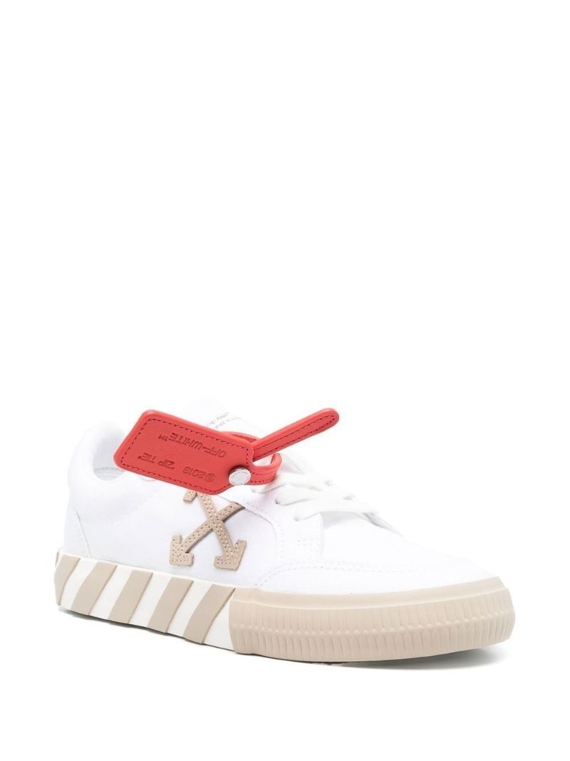 White Vulcanized Sneakers