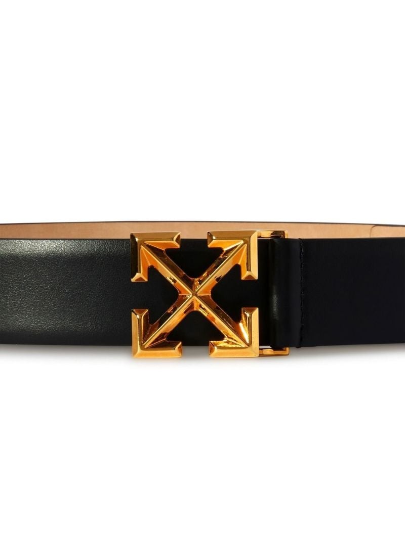 Black Arrows Leather Belt