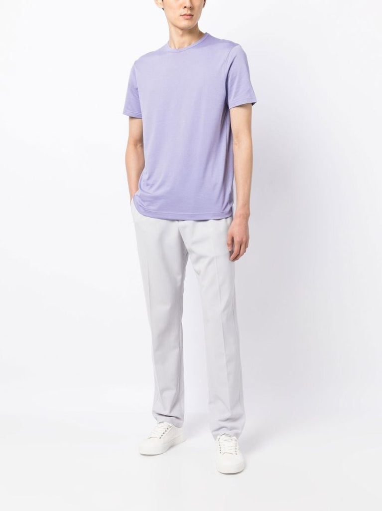 Purple Crew Neck Cotton T-shirt