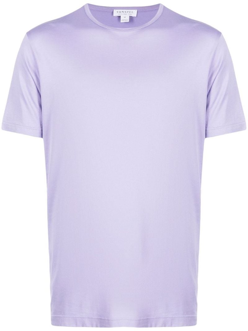 Purple Crew Neck Cotton T-shirt