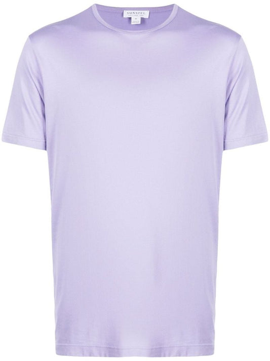 Purple Crew Neck Cotton T-shirt