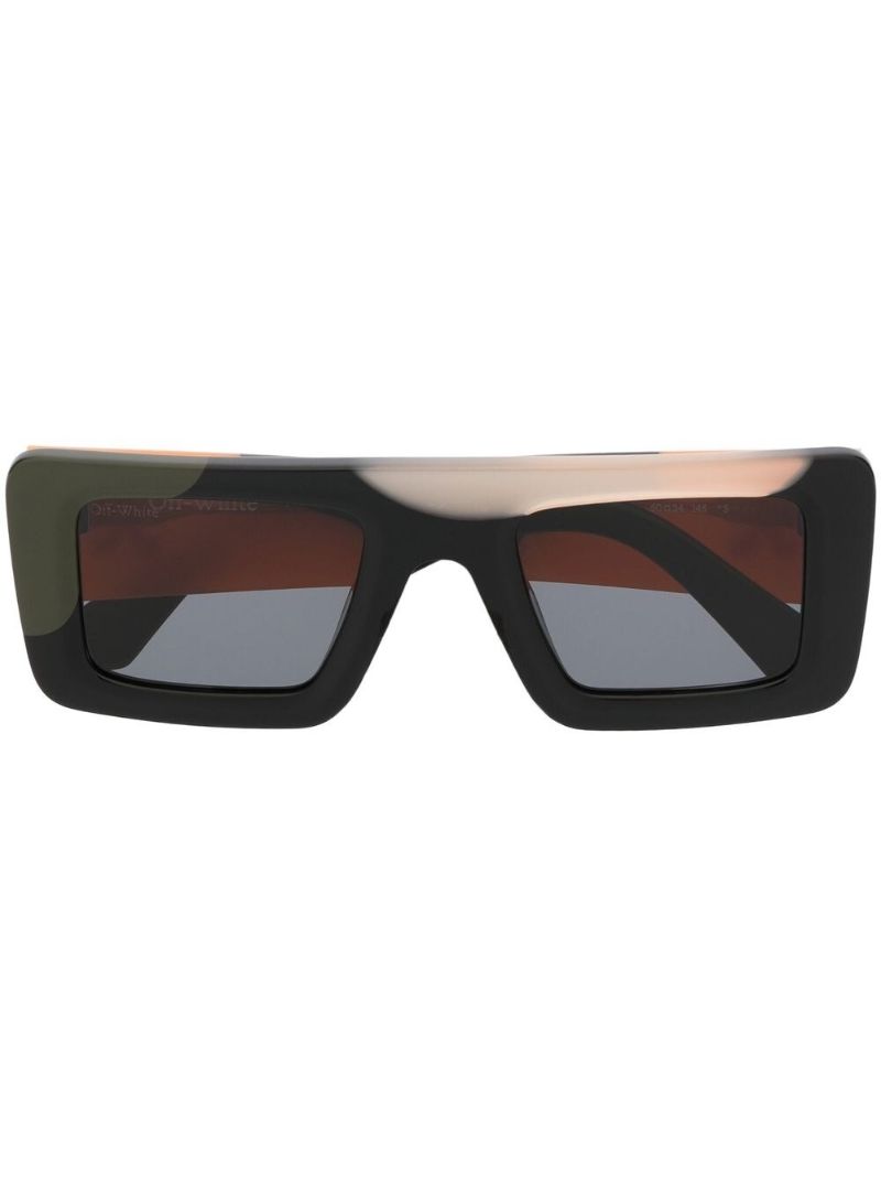 Green Seattle Rectangle Frame Sunglasses