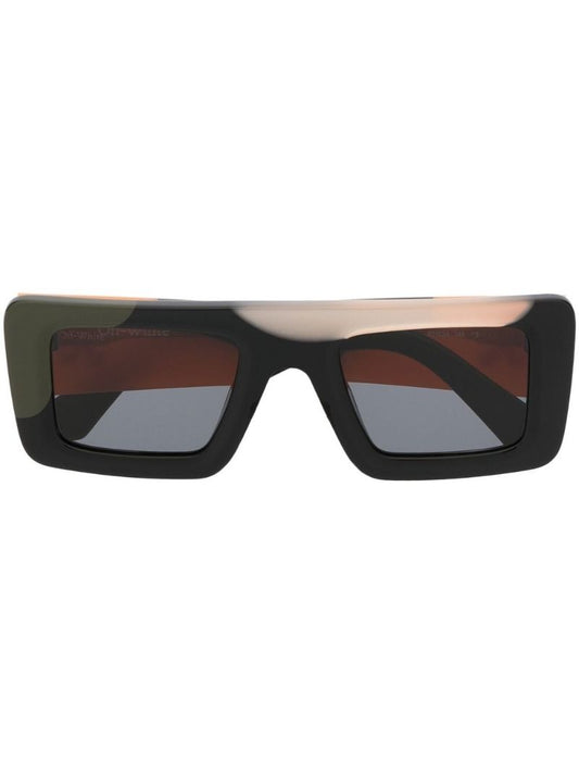 Green Seattle Rectangle Frame Sunglasses