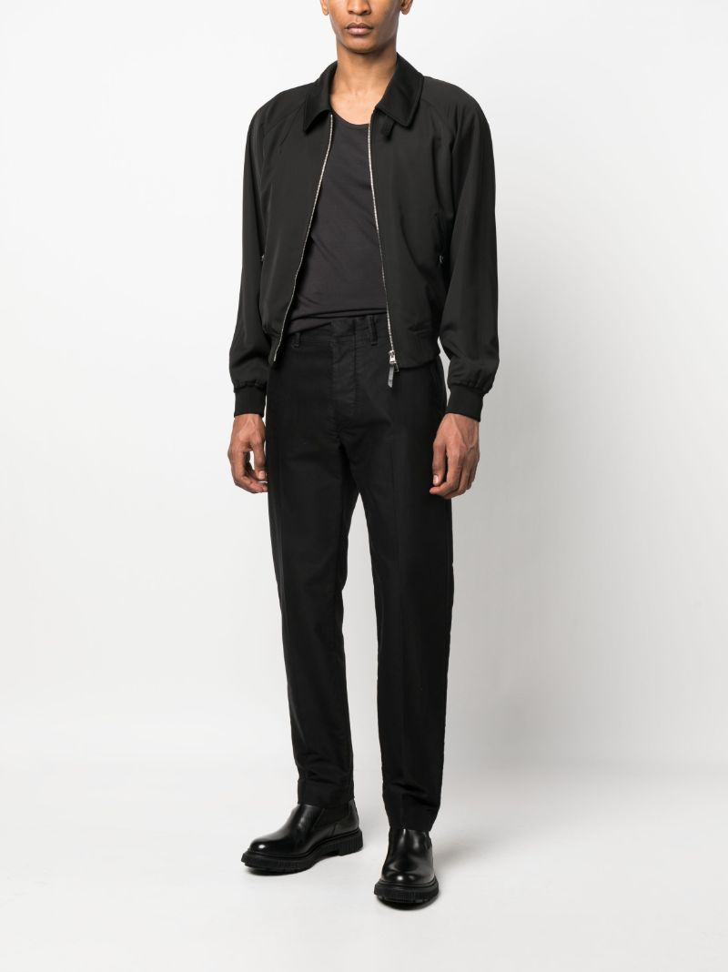 Black Zip-up Bomber Jacket