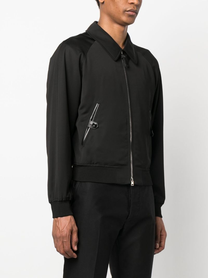 Black Zip-up Bomber Jacket
