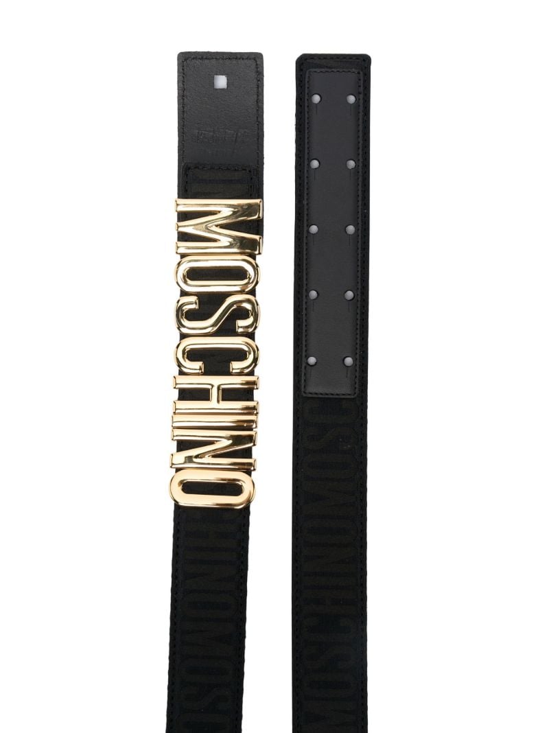 Black Logo Plaque Belt
