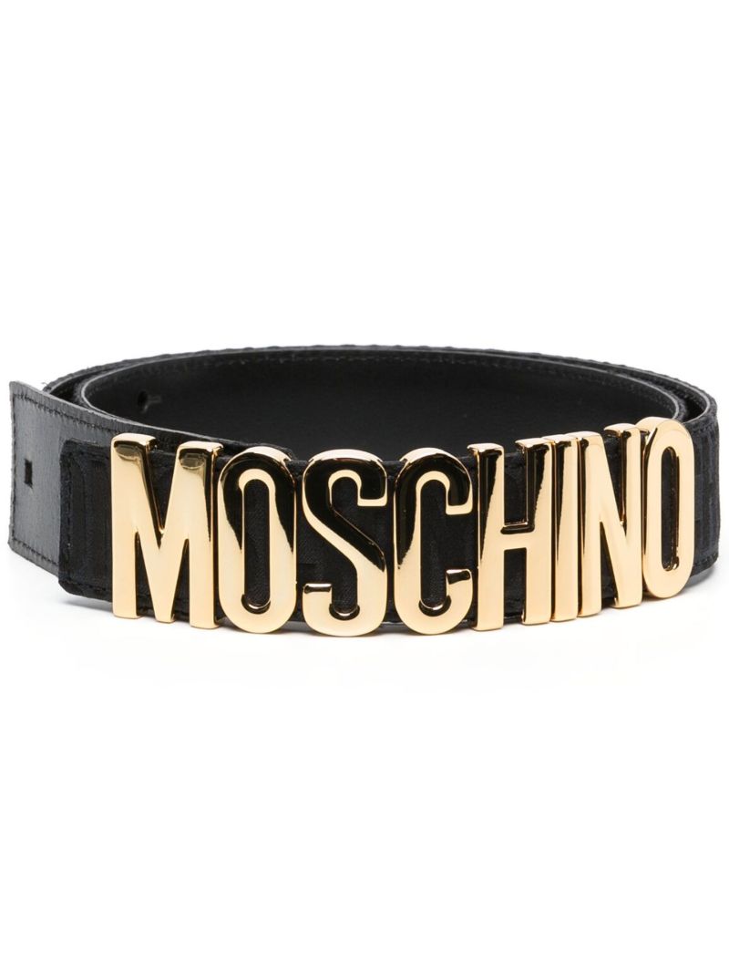 Black Logo Plaque Belt