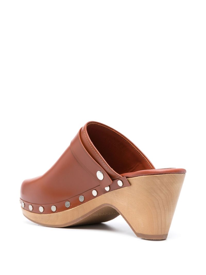 Brown Titya 80 Leather Clogs