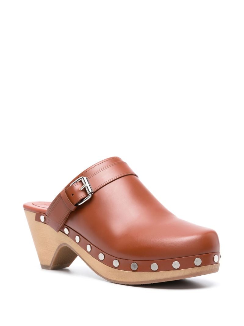 Brown Titya 80 Leather Clogs