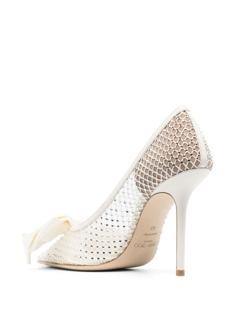 White Love 100 Bow Detail Pumps