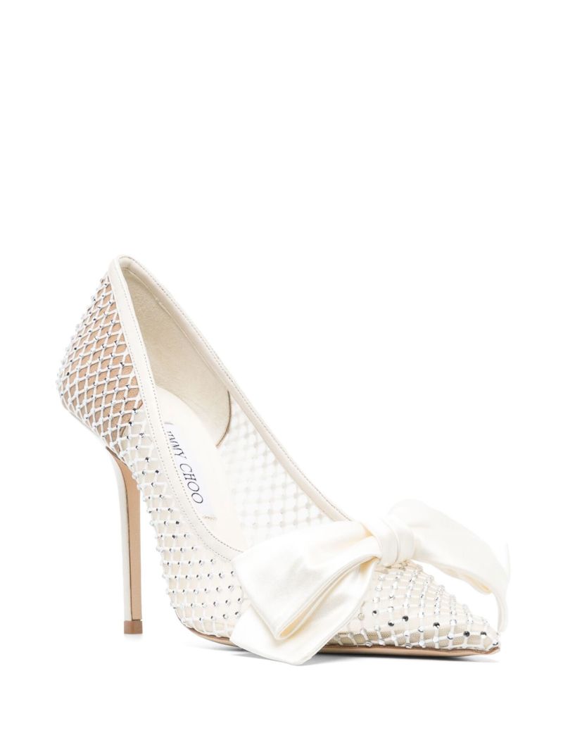 White Love 100 Bow Detail Pumps