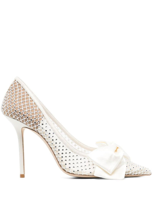 White Love 100 Bow Detail Pumps