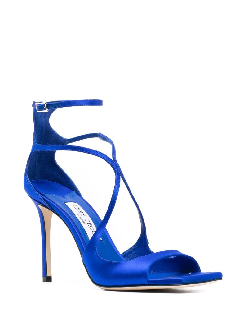 Blue Azia 95 Satin Sandals