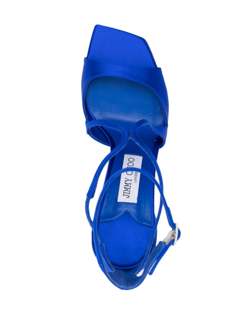 Blue Azia 95 Satin Sandals