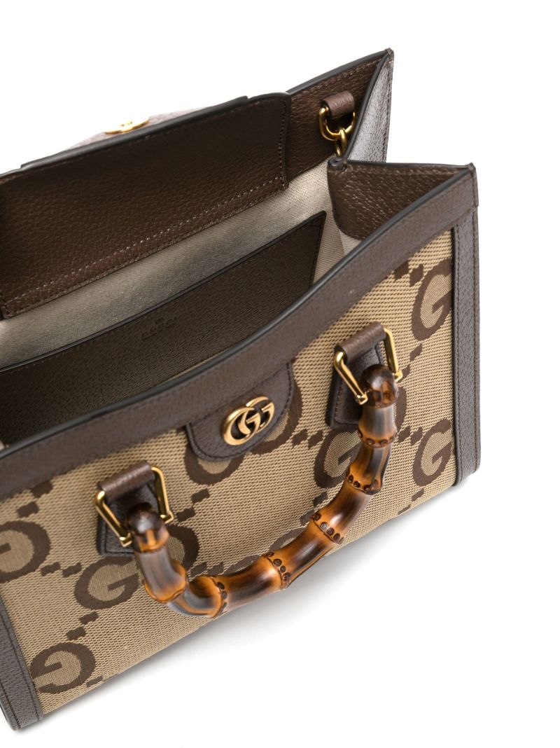 Brown Gucci Diana Jumbo Gg Small Tote Bag