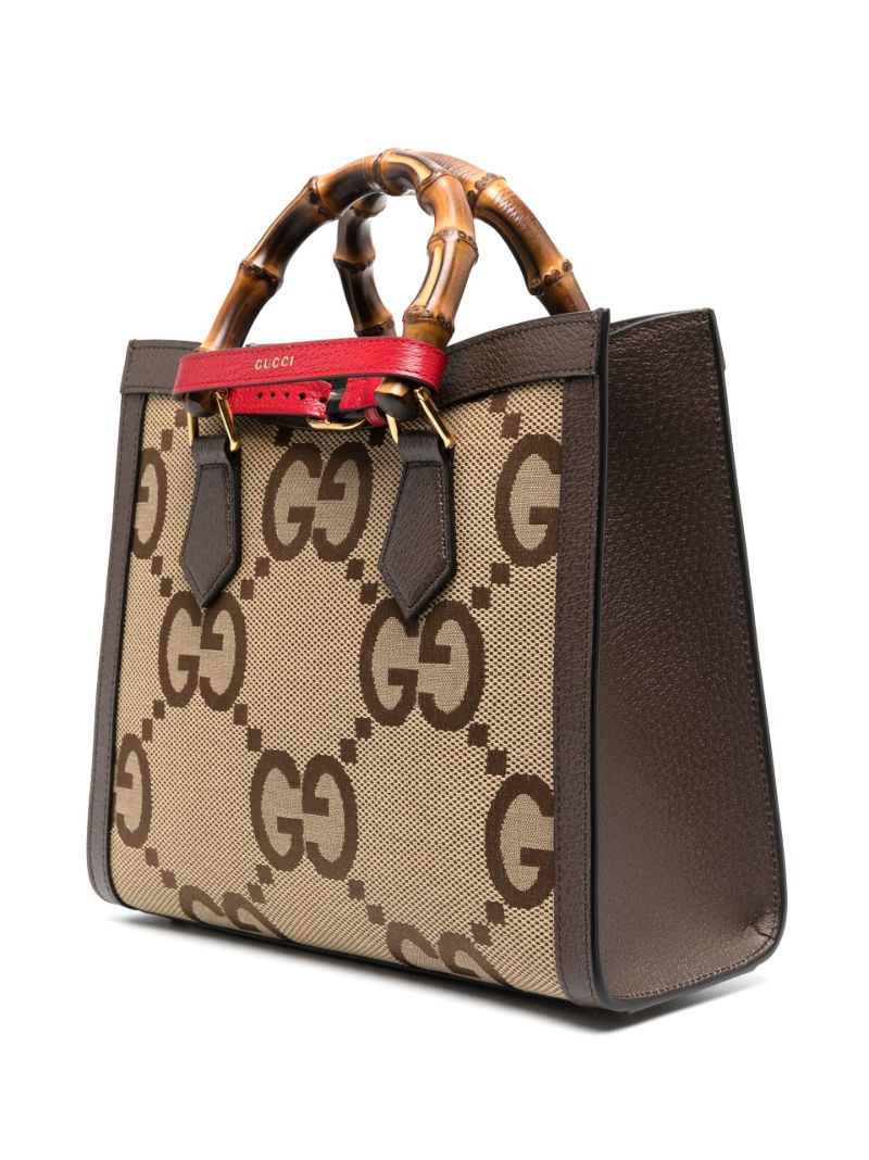 Brown Gucci Diana Jumbo Gg Small Tote Bag