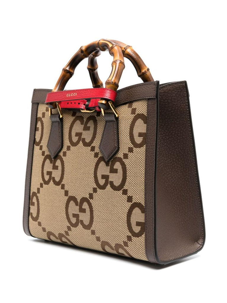 Brown Gucci Diana Jumbo Gg Small Tote Bag